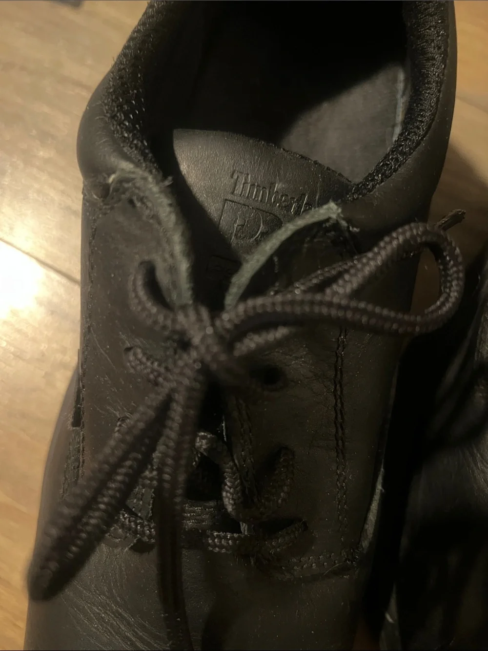 Timberland Steel Toed Men's Black Lace-Up Work Shoes size 10